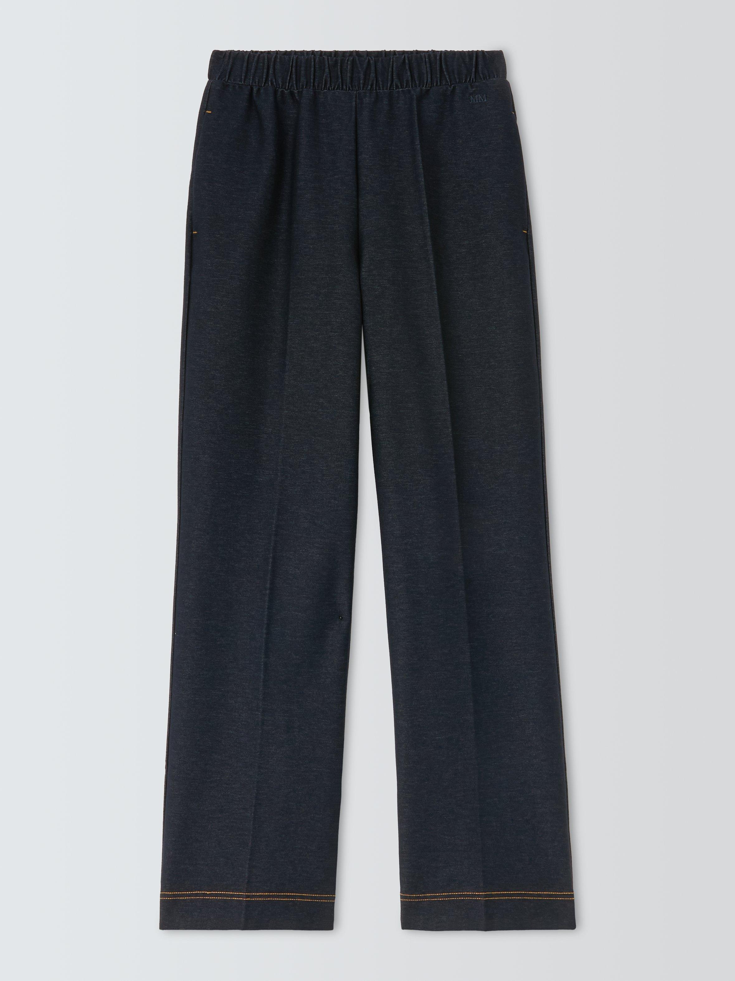 Product image 1 of 1, which shows MM by MaxMara Cloruro Straight Trousers, Midnight Blue, XS