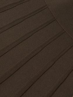 Reiss Lici Mini Skater Dress, Mocha Brown - view 2, Mocha Brown