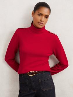 Reiss Corrine Pure Wool Jumper, Red, Red