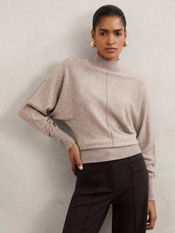 Reiss Susie Funnel Neck Wool Blend Jumper, Neutral, Neutral