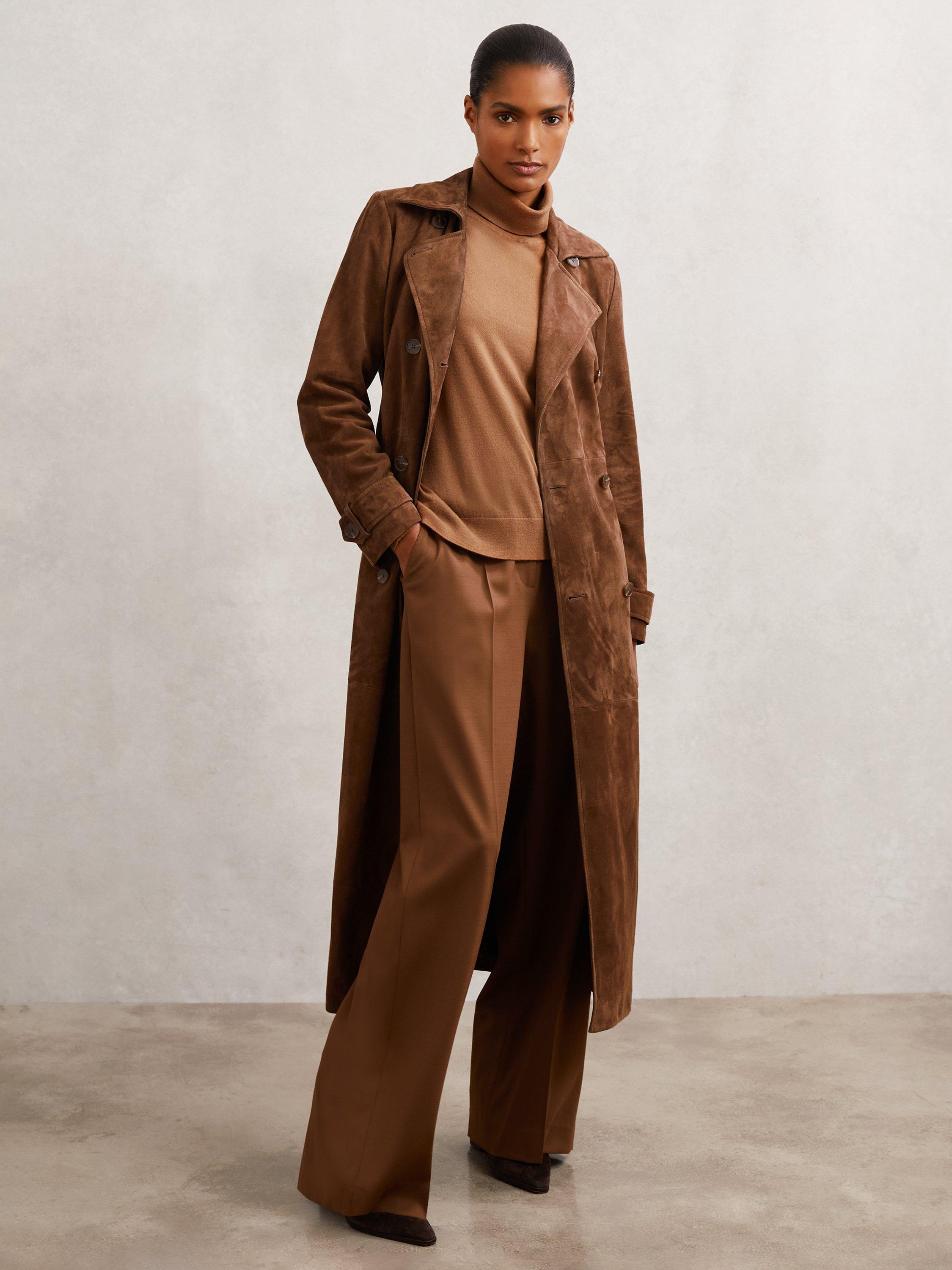 Product image 5 of 5, which shows Reiss Wendy Roll Neck Pure Wool Jumper, Camel, XS