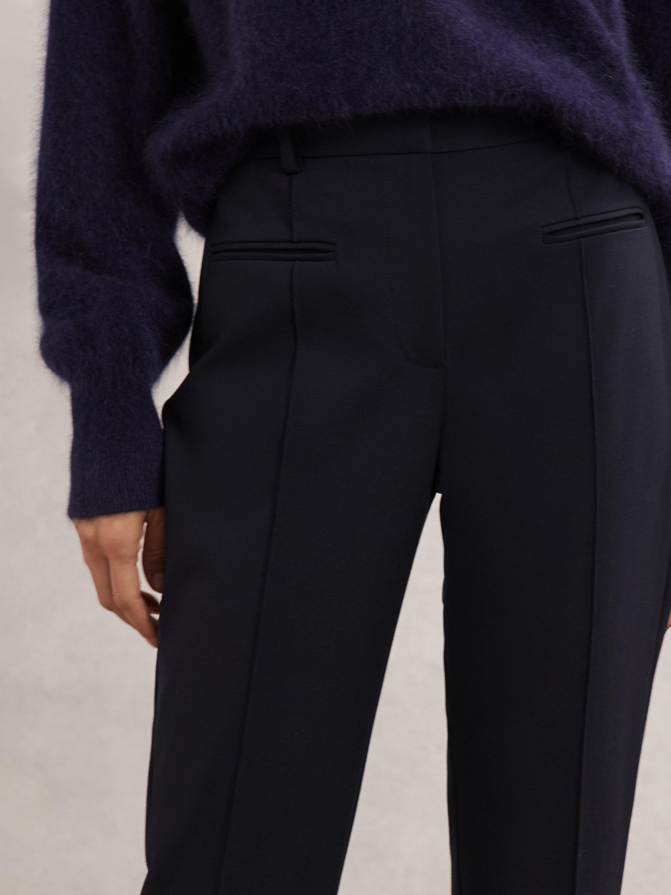 Product image 4 of 5, which shows Reiss Norla Tapered Trousers, Navy, 6R