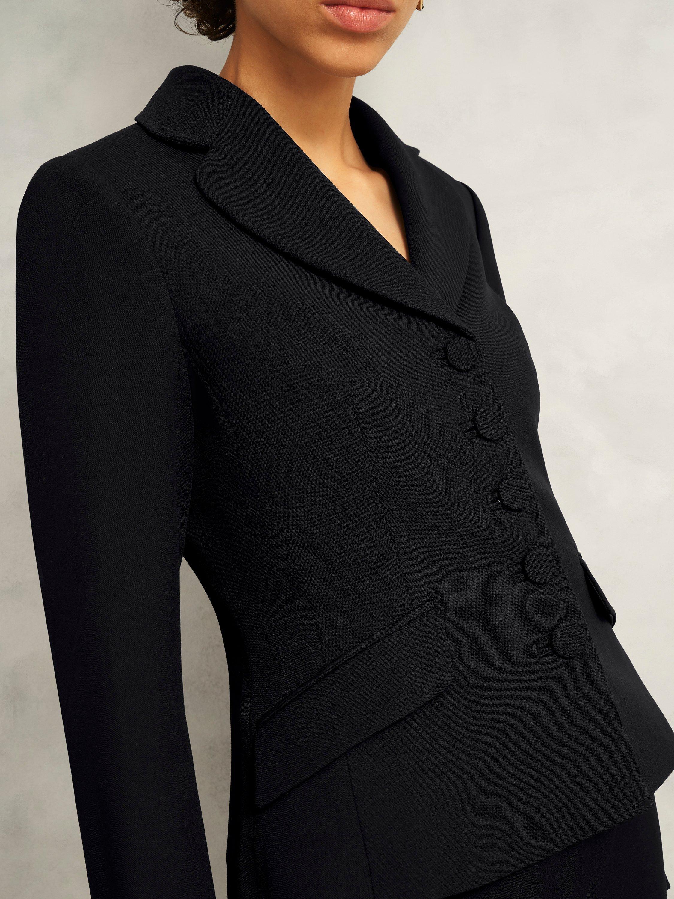 Product image 5 of 6, which shows Hobbs Belgrave Sculpted Jacket, Black, 14