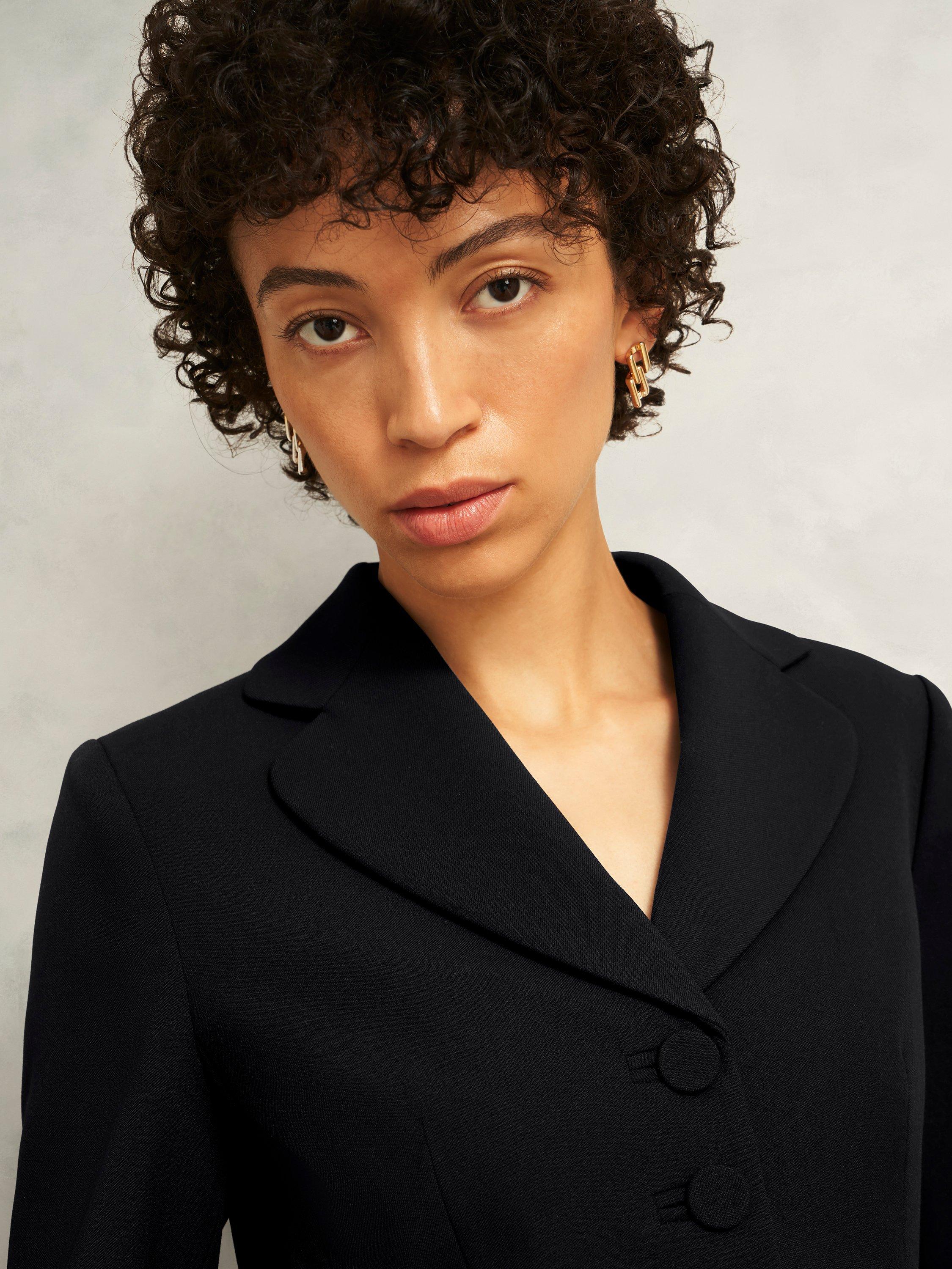 Product image 6 of 6, which shows Hobbs Belgrave Sculpted Jacket, Black, 14