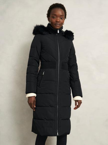 Hobbs Amalie Longline Puffer Coat, Black, Black