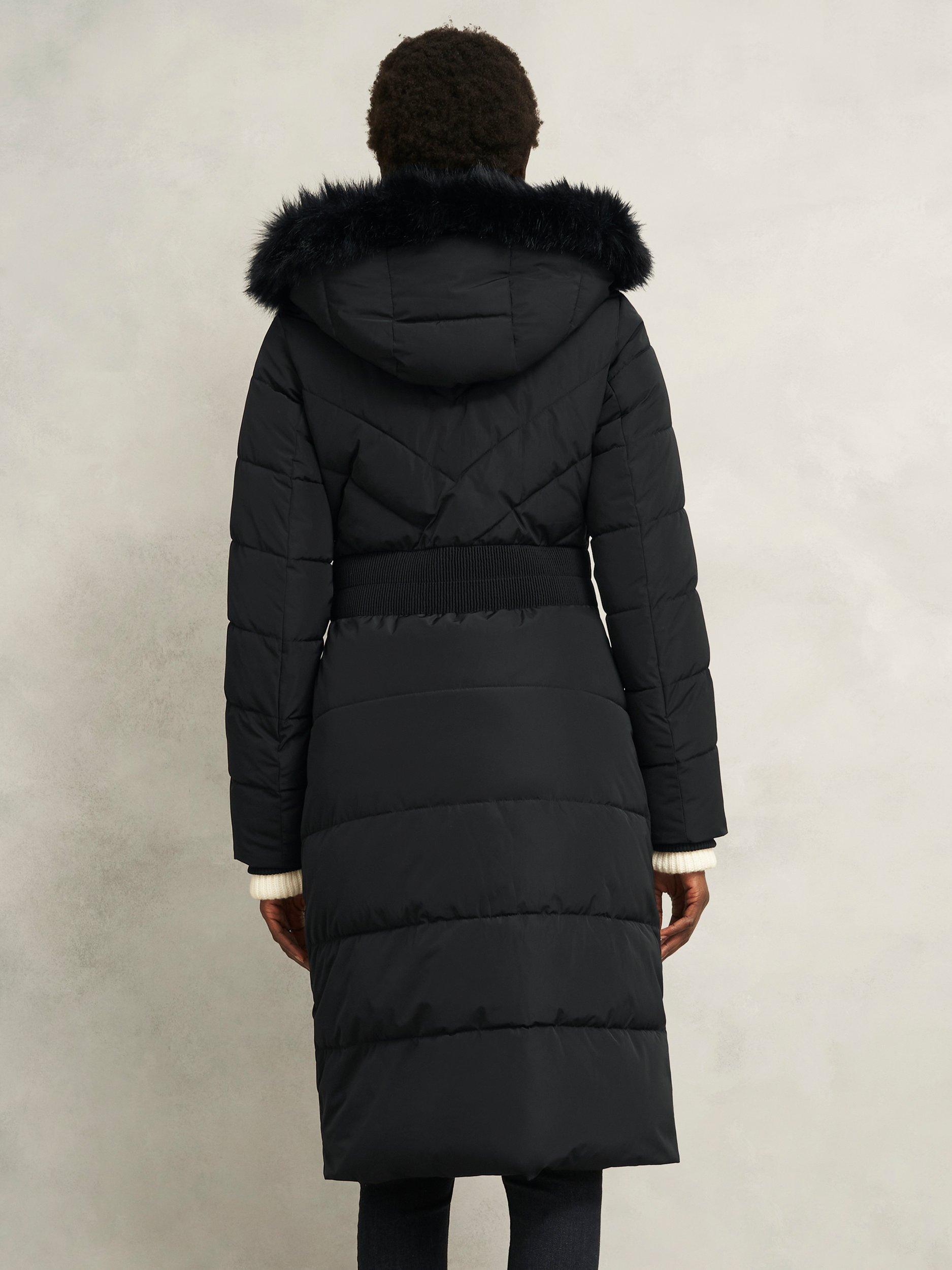 Product image 2 of 7, which shows Hobbs Amalie Longline Puffer Coat, Black, 6