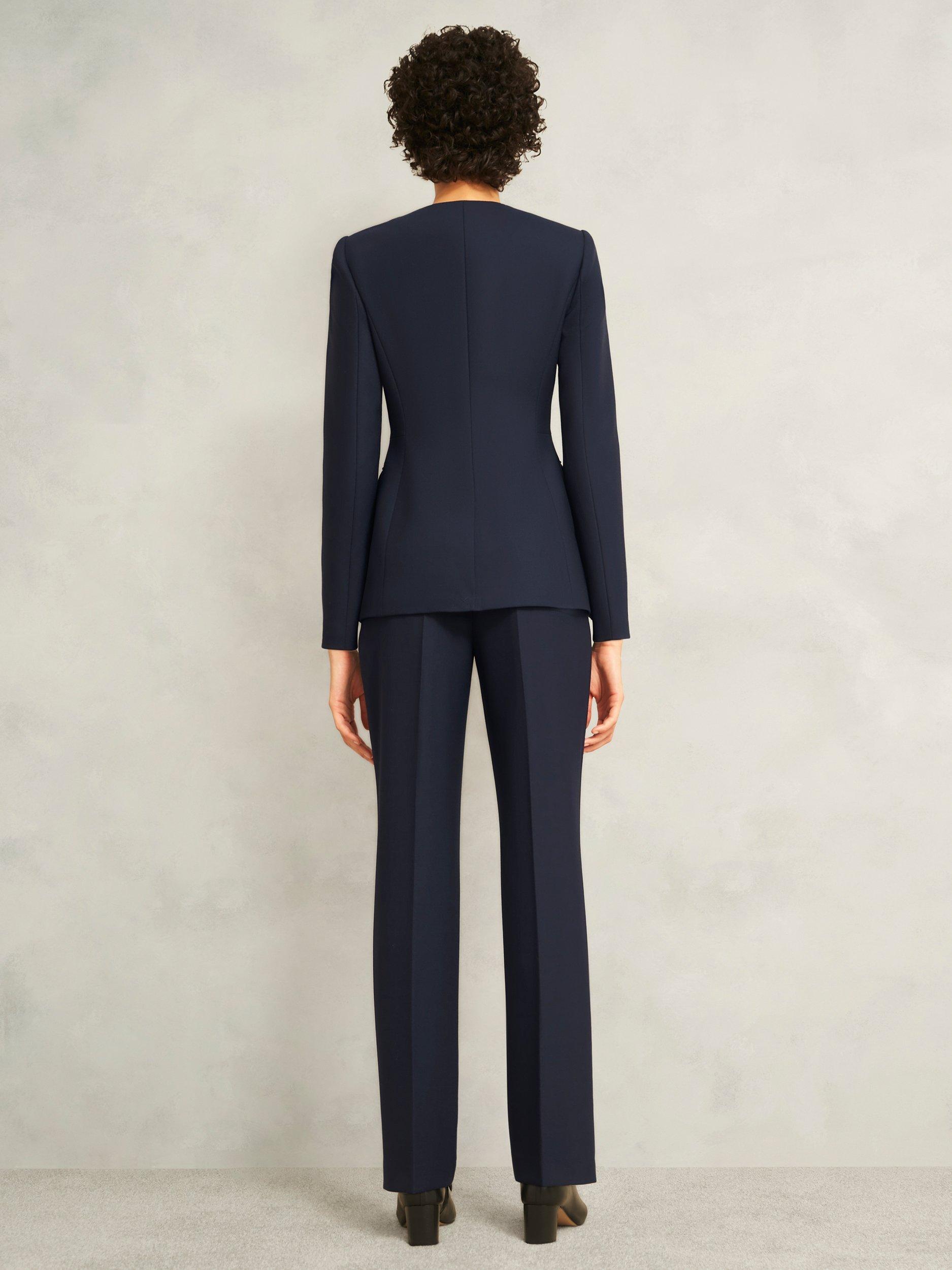 Product image 2 of 7, which shows Hobbs Montrose Wool Blend Tailored Jacket, Navy, 10