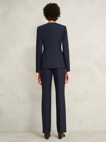 Hobbs Montrose Wool Blend Tailored Jacket, Navy - view 2, Navy