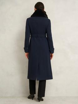 Hobbs Celeste Wool Rich Coat, Navy - view 2, Navy