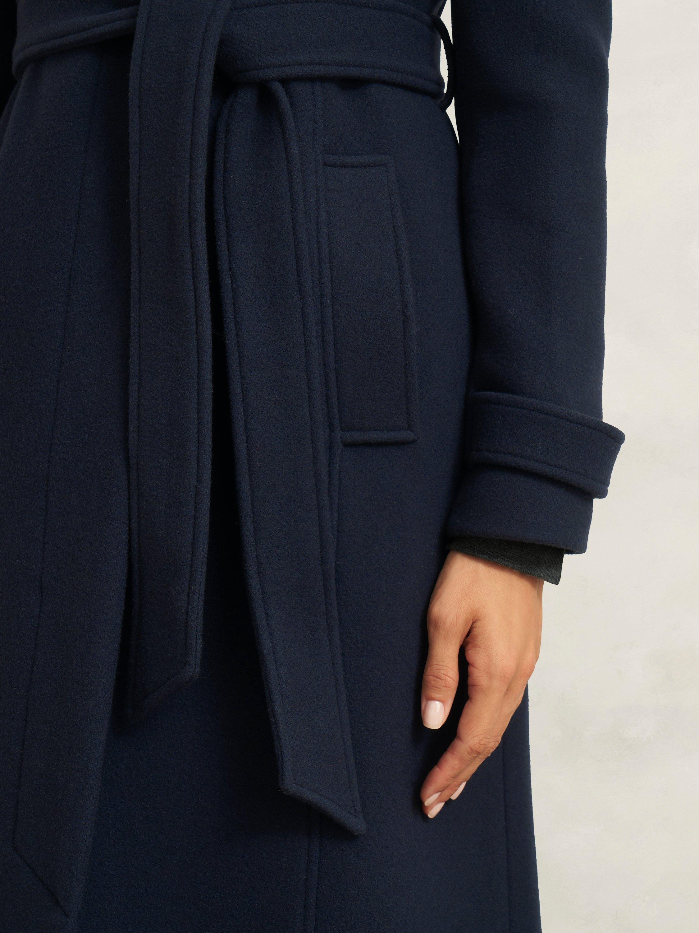 Product image 5 of 6, which shows Hobbs Celeste Wool Rich Coat, Navy, 10