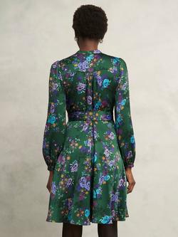 Hobbs Faitma Floral Shirt Dress, Green/Multi - view 2, Green/Multi