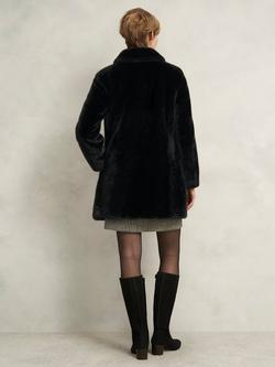 Hobbs Rue Faux Fur Coat, Black - view 2, Black