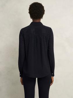 Hobbs Shona Diamante Shirt, Black - view 2, Black