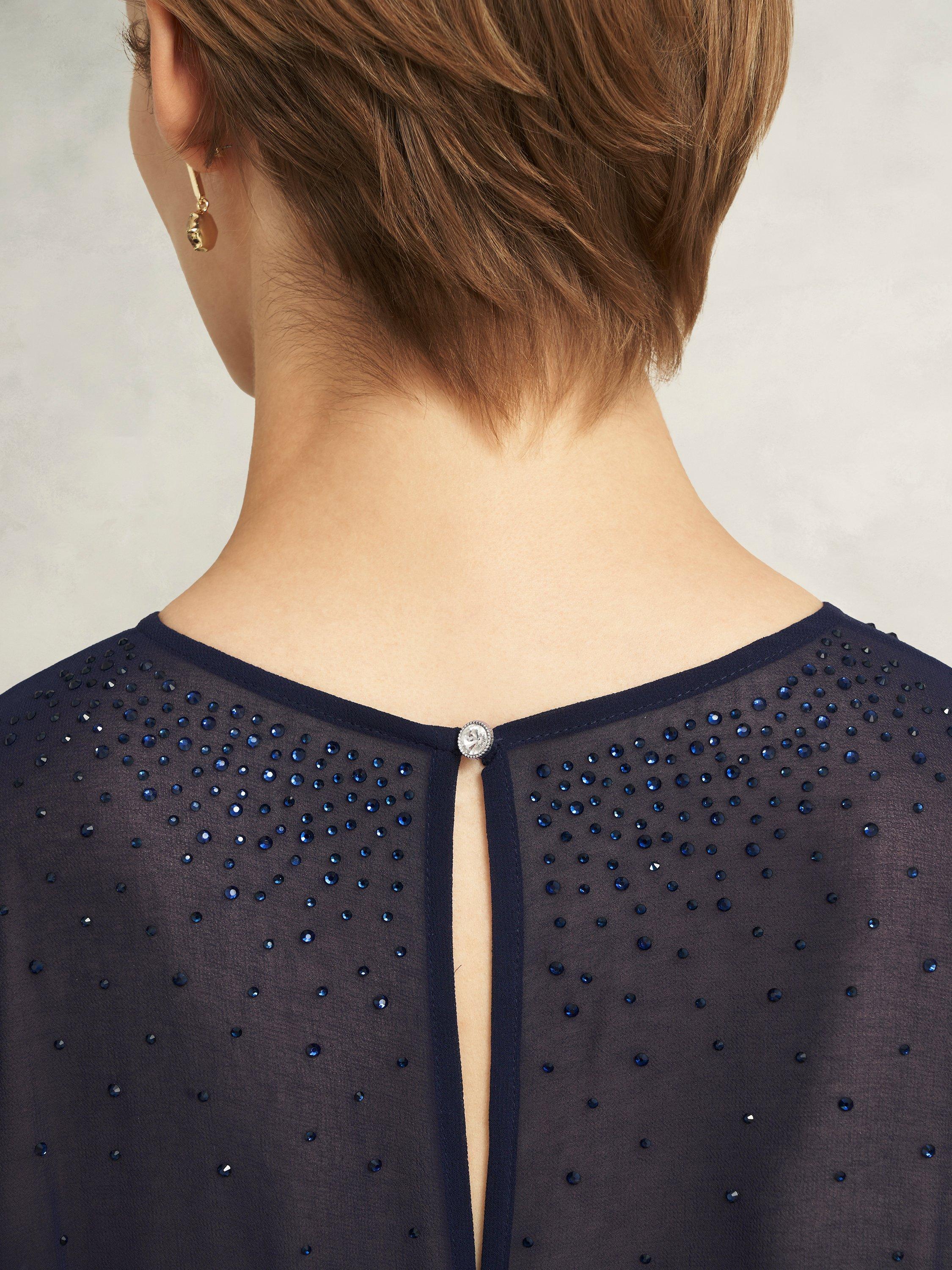 Product image 5 of 6, which shows Hobbs Anoushka Gem Jumpsuit, Midnight Navy, 12