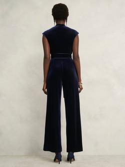 Hobbs Olive Velvet Jumpsuit, Midnight Navy - view 2, Midnight Navy