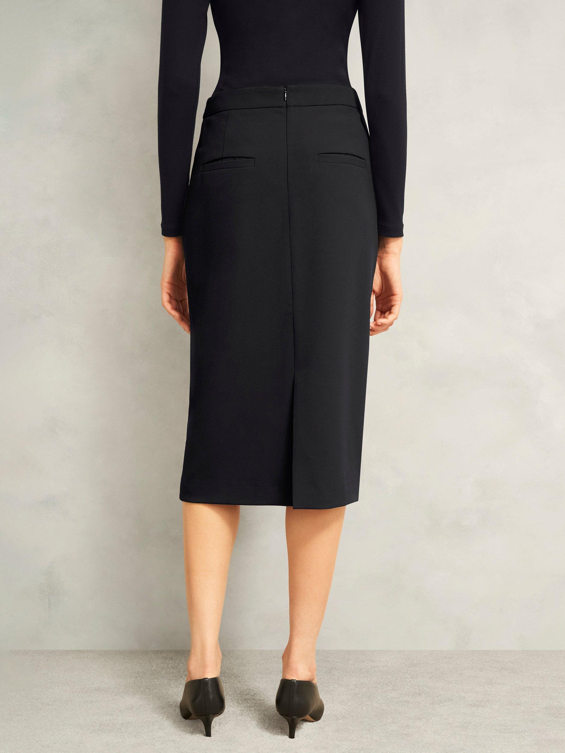 Product image 2 of 6, which shows Hobbs Belgrave Tailored Pencil Skirt, Black, 14
