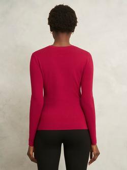 Hobbs Hayden Keyhole Detail Jumper, Pomegranate Red - view 2, Pomegranate Red