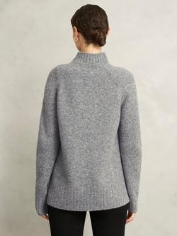 Hobbs Lisbeth Marled Yarn Jumper, Mid Grey Marl - view 2, Mid Grey Marl