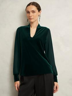 Hobbs Aimee Velvet Top, Ponderosa Green