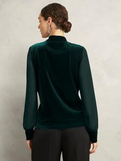 Hobbs Aimee Velvet Top - view 2, Ponderosa Green