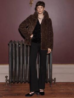 Hobbs Hattie Velvet Top, Black, Black