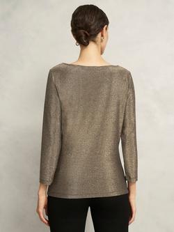 Hobbs Sonya Sparkle Top, Gold - view 2, Gold
