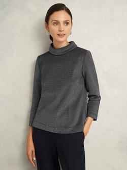 Hobbs Tali Sparkle Top, Navy/Silver, Navy/Silver