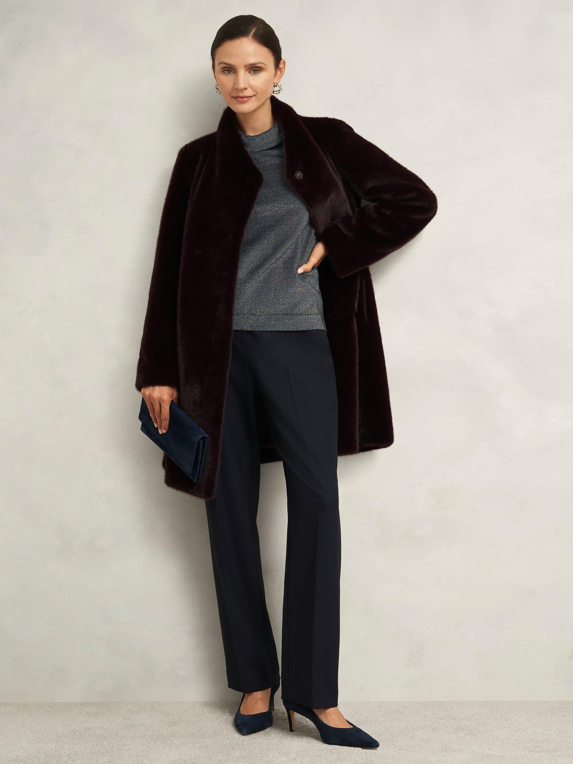 Product image 7 of 7, which shows Hobbs Tali Sparkle Top, Navy/Silver, L