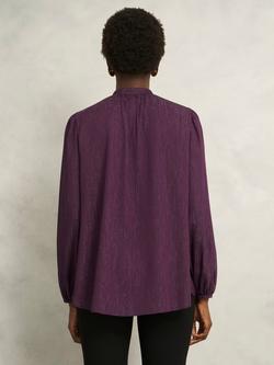 Hobbs Vivien Sparkle Top, Mulberry Purple - view 2, Mulberry Purple