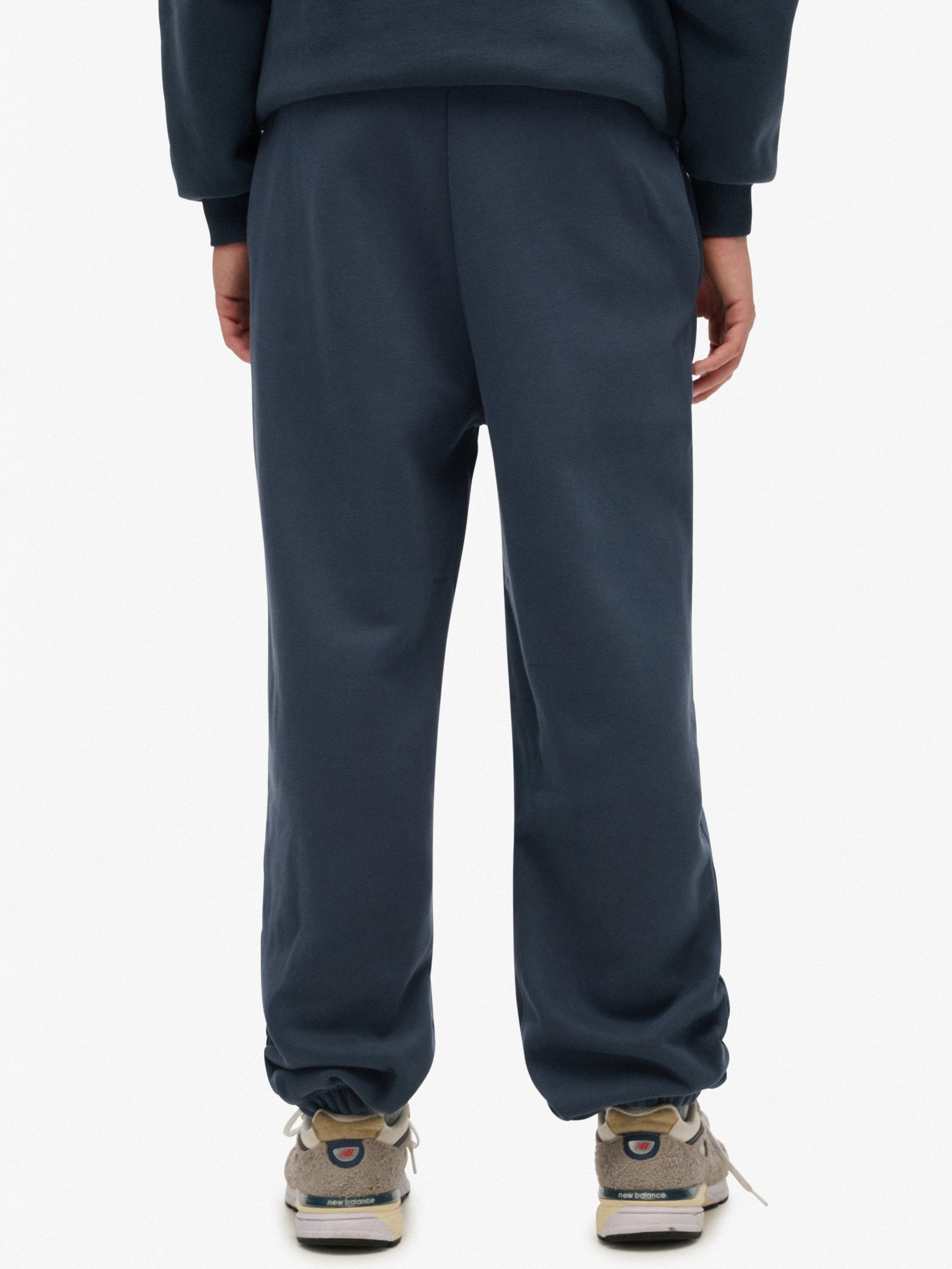Product image 4 of 7, which shows Superdry Blank Oversized Joggers, Blueberry Navy, S