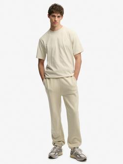 Superdry Cotton Blend Oversized Joggers, Light Grey