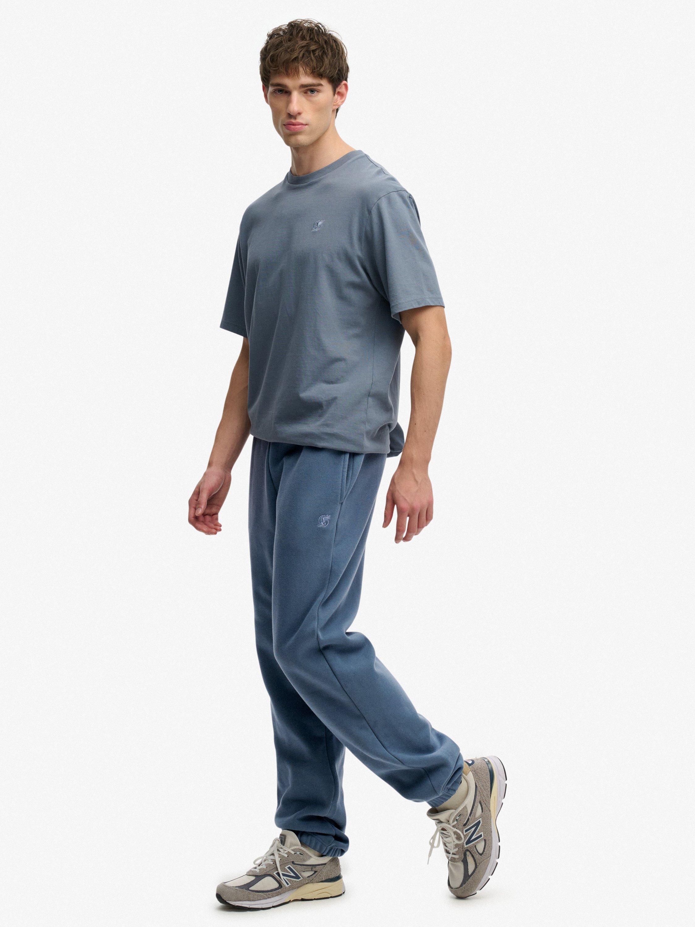 Product image 3 of 7, which shows Superdry Cotton Blend Oversized Joggers, Blue Grey, S