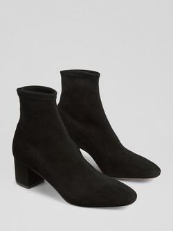 L.K.Bennett Grove Suede Ankle Boots - view 2, Black