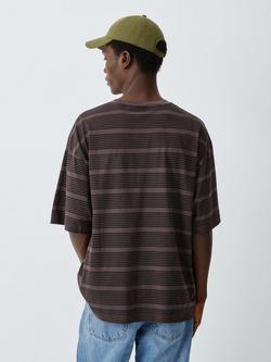 Carhartt WIP Hanson Cotton Regular Fit Short Sleeve Stripe T-Shirt, Palisander - view 2, Palisander