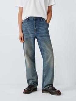 Carhartt OG Single Knee Loose Denim Jeans, Blue Worn Used Wash, Blue Worn Used Wash