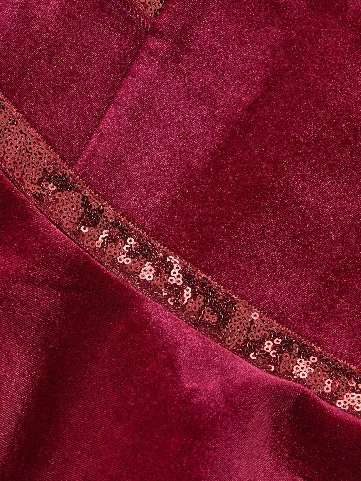 Product image 4 of 4, which shows Monsoon Kids' Viola Short Sleeved Dress, Red, 3 years