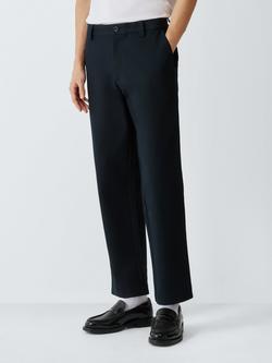 John Lewis Cotton Straight Fit Trousers, Sky Captain, Sky Captain