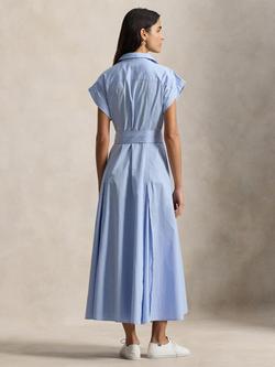Polo Ralph Lauren Stripe Shirt Midi Dress, Blue Multi Stripe - view 2, Blue Multi Stripe