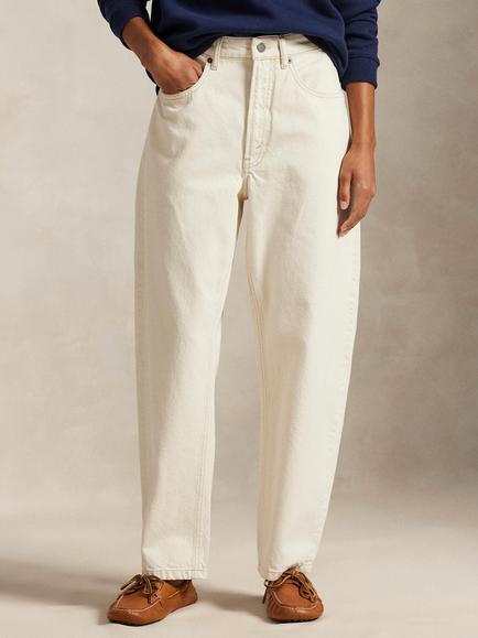 Polo Ralph Lauren Relaxed Denim Boyfriend Jeans, Ecru