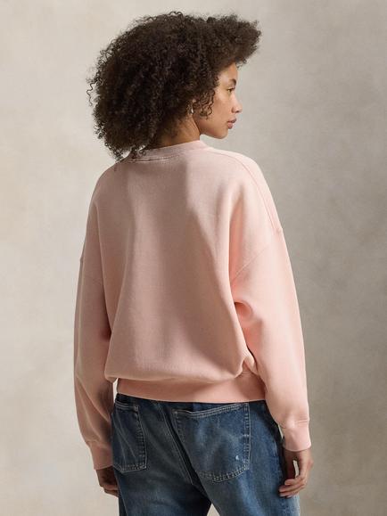 Polo Ralph Lauren Logo Fleece Sweatshirt, Pink Sand - view 2, Pink Sand