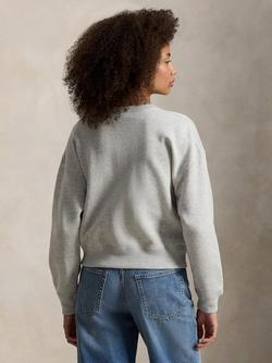 Polo Ralph Lauren Logo Fleece Cardigan, Grey - view 2, Grey