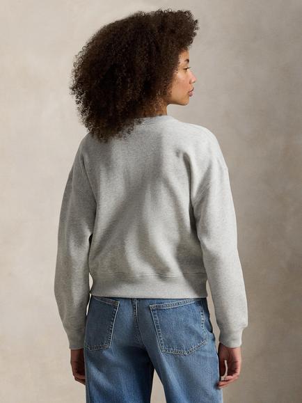Polo Ralph Lauren Logo Fleece Cardigan, Grey - view 2, Grey