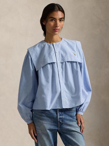 Polo Ralph Lauren Bib Cotton Oxford Shirt, Blue, Blue