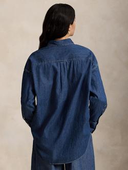 Polo Ralph Lauren Denim Tuxedo Shirt, Blue - view 2, Blue