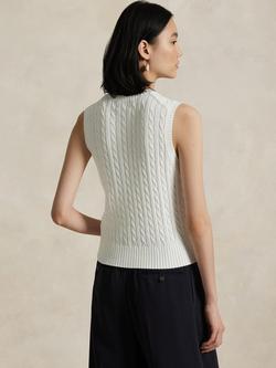 Polo Ralph Lauren Cable-Knit Crew Neck Sweater Vest - view 2, White