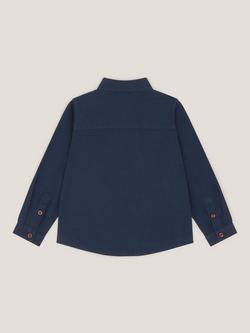 Monsoon Kids' Cotton Twill London King's Guard Shirt, Blue - view 2, Blue