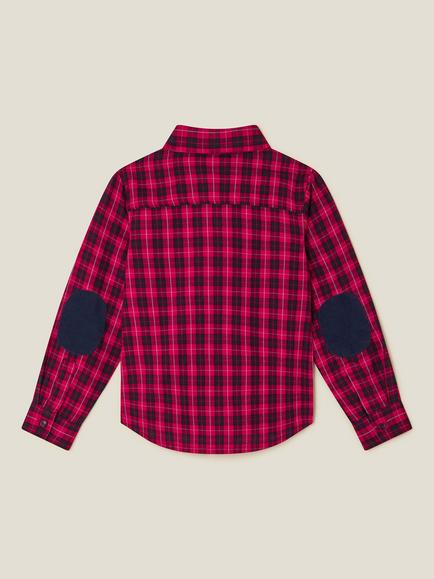 Monsoon Kids' Tartan Shirt & Bow Tie Set, Red - view 2, Red