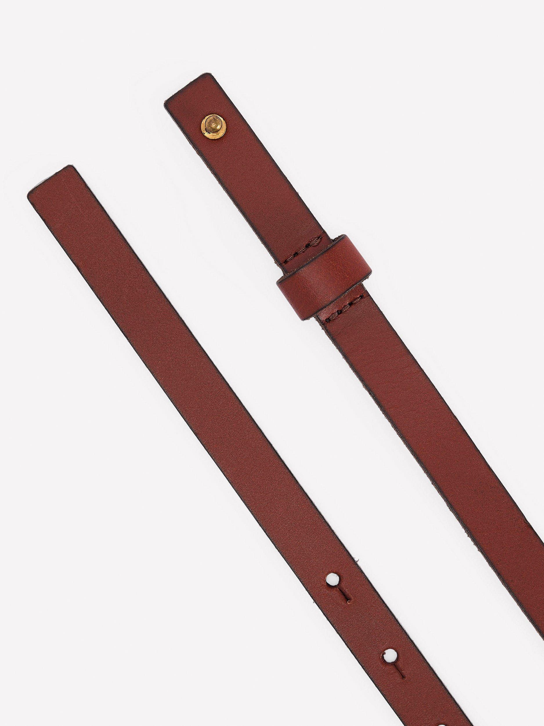 Product image 2 of 3, which shows Boden T-Bar Ring Leather Belt, Tan, XS
