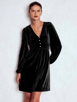 Boden Jocelyn Velvet Mini Dress, Black