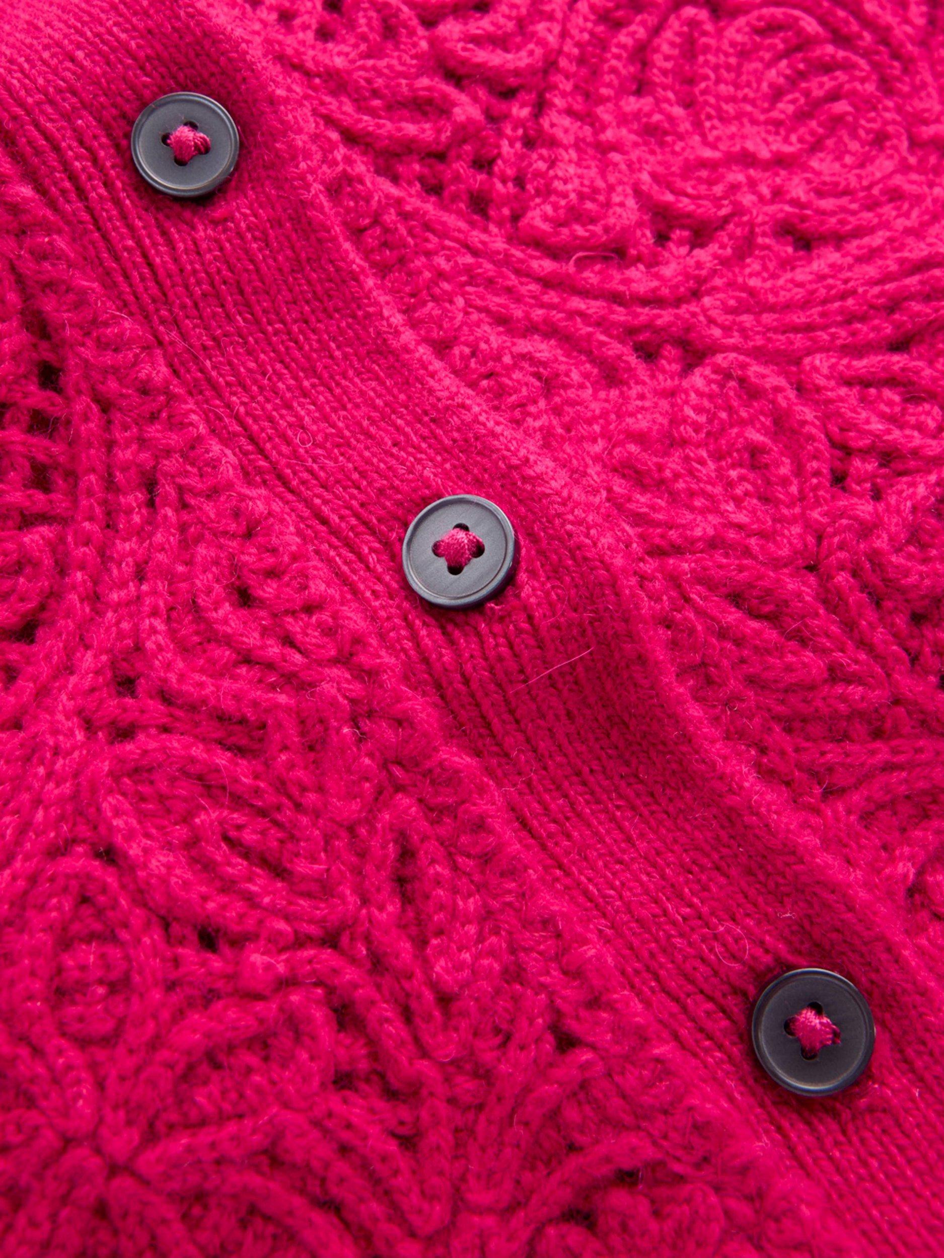 Product image 6 of 7, which shows Boden Lace Insert Wool Blend Knitted Midi Dress, Vibrant Pink, 8